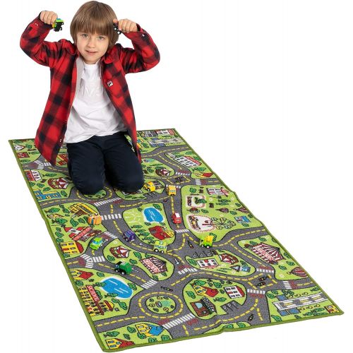  [아마존베스트]JOYIN Playmat City Life Carpet Playmat w/Cars Kids
