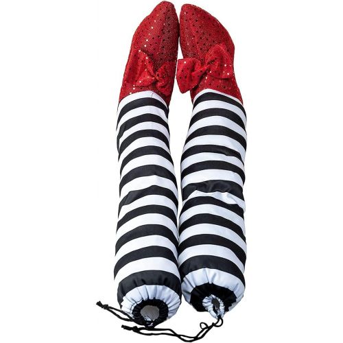  할로윈 용품JOYIN 2 Pieces 21 Halloween Wicked Witch Legs with Stakes, Halloween Witch Prop Decoration, Halloween Outdoor, Lawn, Yard and Patio Decor