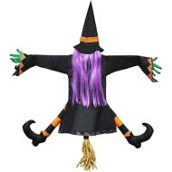 JOYIN Crashing Witch into Tree Halloween Decoration
