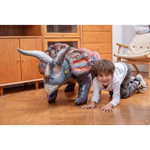  할로윈 용품JOYIN 63 Triceratops Inflatable Dinosaur Toy for Pool Party Decorations, Birthday Party Gift, Gift for Kids and Adults