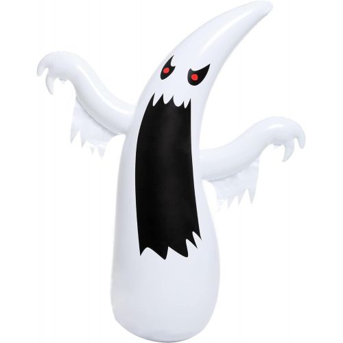  할로윈 용품JOYIN Halloween Inflatable Ghost Tumbler Decoration, 4.5 FT Halloween Inflatable White Ghost Tumbler Prop for Halloween Indoor Outdoor Party Decorations, Haunted House Decorations