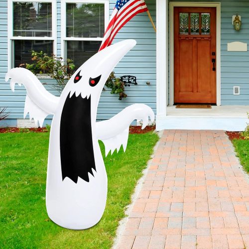  할로윈 용품JOYIN Halloween Inflatable Ghost Tumbler Decoration, 4.5 FT Halloween Inflatable White Ghost Tumbler Prop for Halloween Indoor Outdoor Party Decorations, Haunted House Decorations