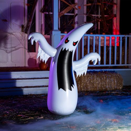  할로윈 용품JOYIN Halloween Inflatable Ghost Tumbler Decoration, 4.5 FT Halloween Inflatable White Ghost Tumbler Prop for Halloween Indoor Outdoor Party Decorations, Haunted House Decorations