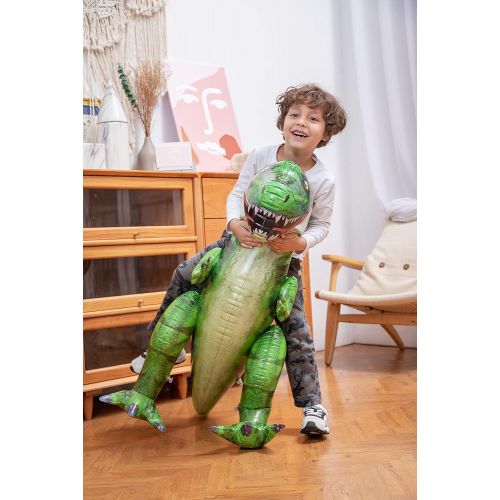  할로윈 용품JOYIN 37” T-Rex Dinosaur Inflatable for Pool Party Decorations, Tyrannosaurus Rex Inflatable Dinosaur Toy , Dinosaur Birthday Party Gift for Kids and Adults