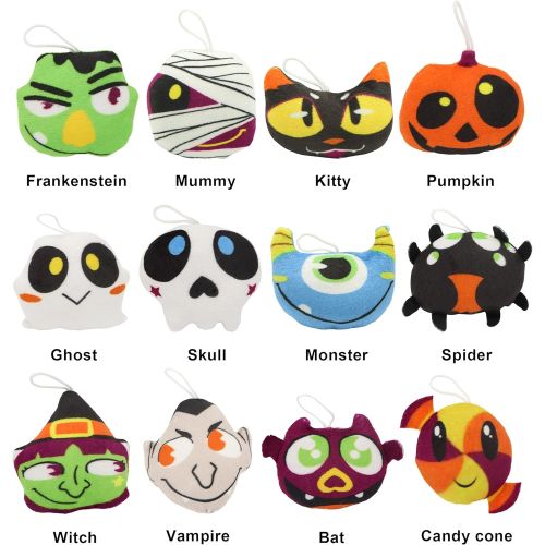  할로윈 용품JOYIN 12 pcs Halloween Mini Plush Characters with Blind Bag Surprise Bag Mini Halloween Plush Toy Assortments for Kids Halloween Party Favors, Trick or Treat, Halloween Gift Exchan