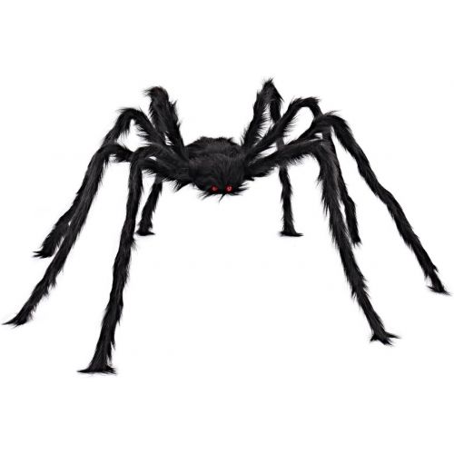  할로윈 용품JOYIN 5 Ft. Halloween Outdoor Decorations Hairy Spider,Scary Giant Spider Fake Large Spider Hairy Spider Props for Halloween Yard Decorations Party Decor, Black