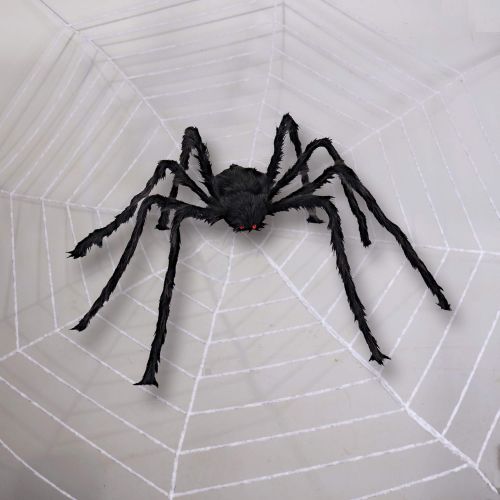  할로윈 용품JOYIN 5 Ft. Halloween Outdoor Decorations Hairy Spider,Scary Giant Spider Fake Large Spider Hairy Spider Props for Halloween Yard Decorations Party Decor, Black