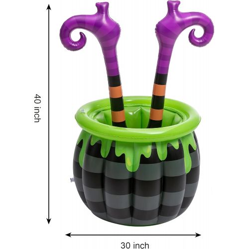  할로윈 용품JOYIN 40 Halloween Inflatable Witch Legs Cooler, Halloween Inflatable Witch Cooler Decoration Theme Party Decor, Party Supplies for Halloween Parties, Events