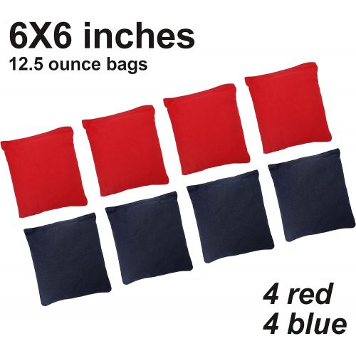  JOYIN 3x2 Ft Red and Blue Premium Cornhole Set Game Boards for Cookouts,Campsites, Backyard Fun, Weekend Activities, Outdoor Games, Barbeque Party, Camping Game
