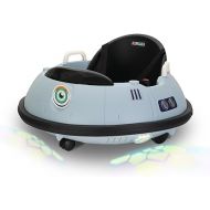 JOYMOR Electric Bumper Car for Kids & Toddlers, 12V Ride On UFO Bumping Toy Car Gifts, Manual and Remote Control, LED Lights, 360 Degree Spin (Grey)