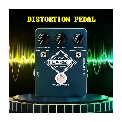  JOYO R-28 Bass High Gain Overdrive Guitar Pedal,R-19 Compressor Effect Pedal and JF-21 Distortion Pedal