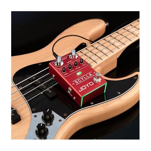  JOYO Bass Compressor Guitar Pedal,Bass High Gain Overdrive Effect Pedal and Buffer Tuner Pedal