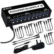 JOYO Guitar Pedal Power Supply Pedal Board Power Supply with DC 18V Pedal Power Adapter & 9V 100mA 500mA Isolated DC 10 Outputs for 9V 12V 18V Effect Pedals (JP-02)