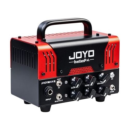  JOYO Jackman II BanTamp XL Series Mini Amp Head 20 Watt Preamp 2 Channel Hybrid Tube Guitar Amplifier with Bluetooth (Red)