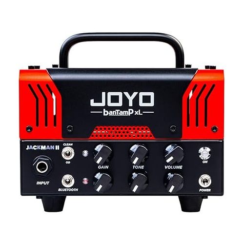  JOYO Jackman II BanTamp XL Series Mini Amp Head 20 Watt Preamp 2 Channel Hybrid Tube Guitar Amplifier with Bluetooth (Red)