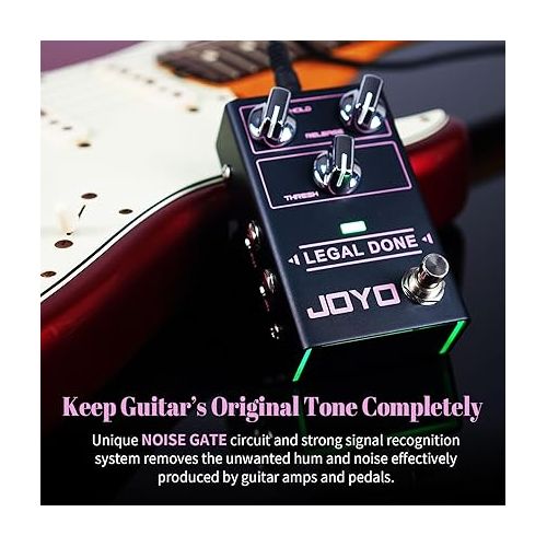  JOYO Noise Gate Pedal Noise Suppressor Guitar Pedal Noise Killer and Reduction Hum for Electric Guitar 4 Cable Method (LEGAL DONE R-23)