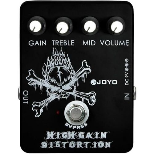  Joyo JF-04 High Gain Distortion, Guitar FX Pedal with Mid EQ