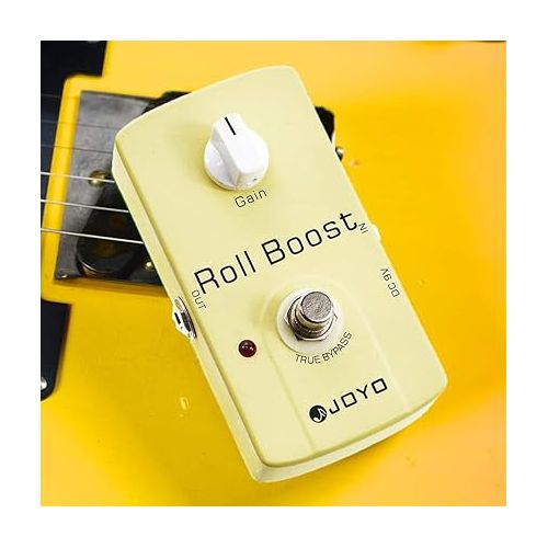  JOYO Boost Pedal Classic Circuitry up to 35dB Clean and Clear Boost for Electric Guitar Effect - True Bypass (Roll Boost JF-38)