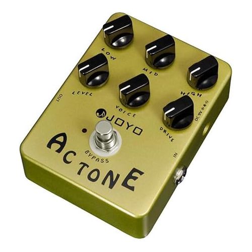  JOYO JF-13 AC Tone Vintage Tube Amplifier Effects Pedal Analog Circuit British Rock Distortion Sound for Electric Guitar Effect - Bypass