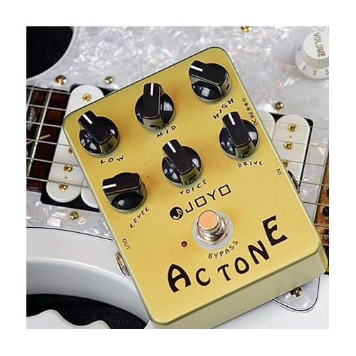  JOYO JF-13 AC Tone Vintage Tube Amplifier Effects Pedal Analog Circuit British Rock Distortion Sound for Electric Guitar Effect - Bypass