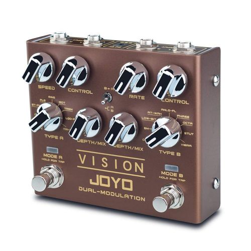  JOYO R-09 Vision Multi-effect Guitar Pedal Nine Effects Dual Channel Modulation Pedal Support Stereo Input & Output True Bypass Multi-pedal