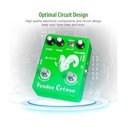  JOYO Octave Fuzz Pedal Germanium Fuzz 60's Rock Effect with 