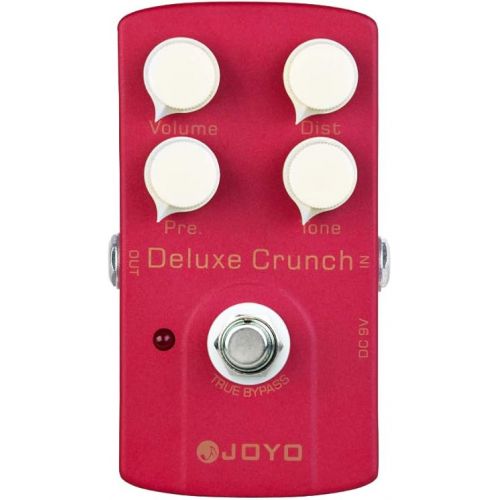  JOYO Crunch Distortion Effect Pedal as High-Gain or Vintage Amps for Electric Guitar - True Bypass (Deluxe Crunch JF-39)