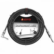 JOYO Bass Guitar Cable 15 Feet Professional Audio Instrument Cable 1/4 Inch Right-Angle Amp Cord (Black, CM-12)