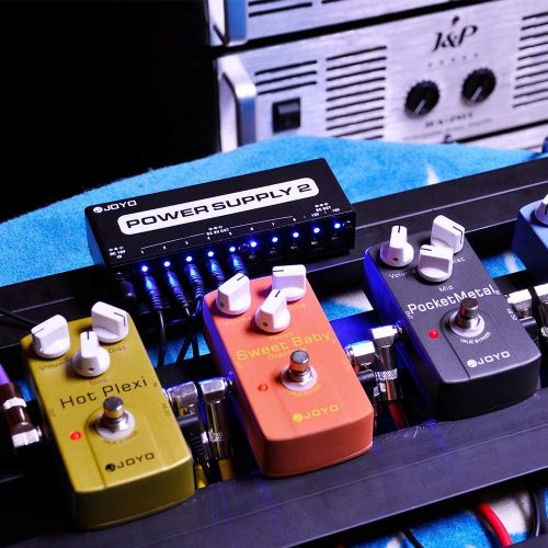  JOYO JP-02, Pedal Power Supply, with DC 18V Pedal Power Adapter & 9V 100mA 500mA Output, Guitar Pedal Effect Power Supply
