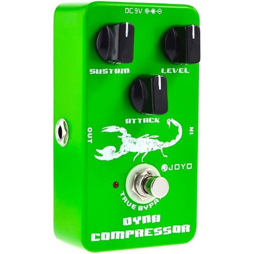  JOYO JF-10 Dynamic Compressor Pedal Effect Re-create Classic Ross Compressor Pedal for Electric Guitar Bass Sustainer Pedal