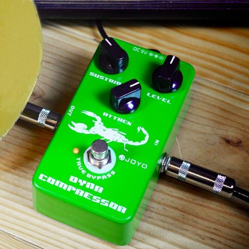  JOYO JF-10 Dynamic Compressor Pedal Effect Re-create Classic Ross Compressor Pedal for Electric Guitar Bass Sustainer Pedal