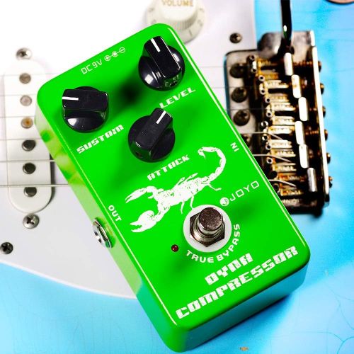  JOYO JF-10 Dynamic Compressor Pedal Effect Re-create Classic Ross Compressor Pedal for Electric Guitar Bass Sustainer Pedal