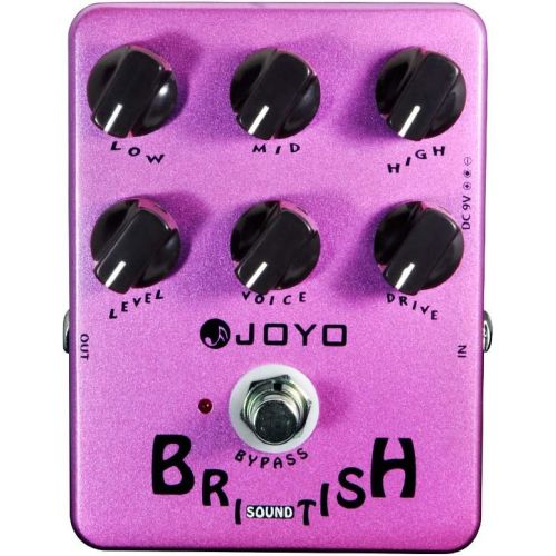  JOYO JF-16 British Sound Effects Pedal with Classic Brit-Rock Era Amp Simulator and Unique Voice Control