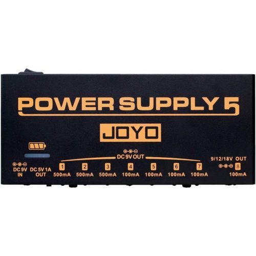  Unknown JOYO JP-05 Power Supply, Multi-channel Mobile Guitar Pedal Power Supply, with 8 DC Outputs 9V/12V/18V & 1 USB Port