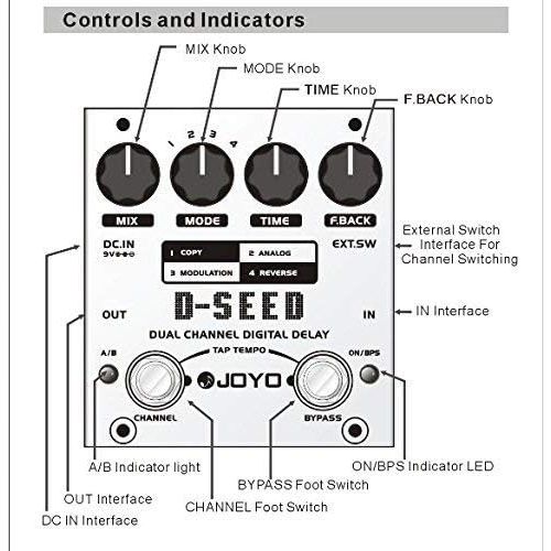  JOYO D-SEED Multi-Delay and Looper Effect for Electric Guitar Effect