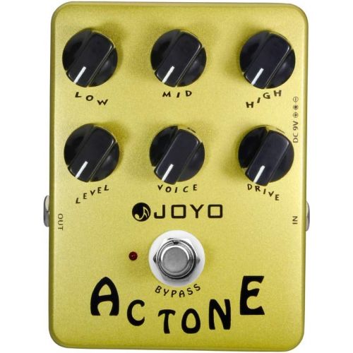  JOYO Distortion Vintage Tube AC30 Amp Simulator Pedal British Rock Sound for Electric Guitar Effect - Bypass (AC Tone JF-13)