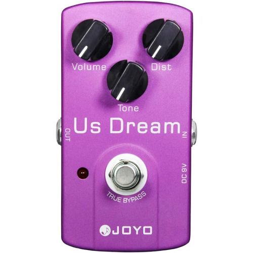  JOYO Distortion Pedal High-Gain Dist Simulates Driven Tube Amplifier for Electric Guitar Effect - True Bypass (US Dream JF-34)