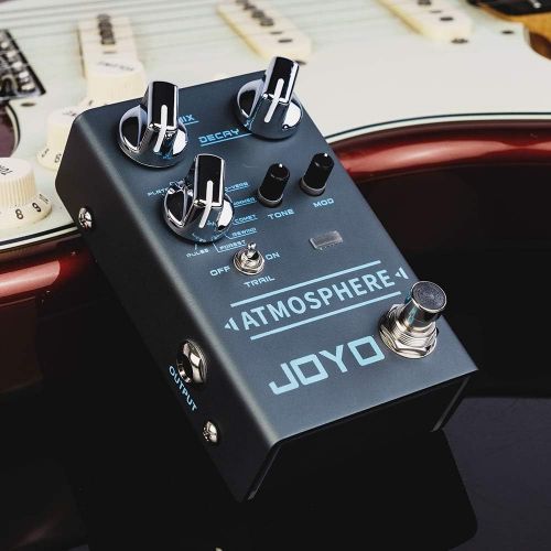  JOYO Reverb Pedal 9 Digital Reverb Types with Modulation and Trail Function for Electric Guitar Effect (Atmosphere R-14)