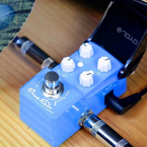  JOYO Overdrive Mini Pedal for Electric Guitar Pedal Effect - True Bypass Ironman Series (Blue Rain JF-311)