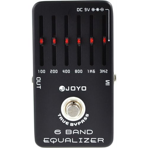  JOYO JF-11 6 Band EQ Pedal Equalizer Guitar Pedal for Electric Guitar Effect Pedal, DC 9V and Battery Supported