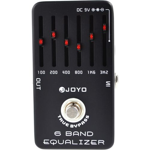  JOYO JF-11 6 Band EQ Pedal Equalizer Guitar Pedal for Electric Guitar Effect Pedal, DC 9V and Battery Supported