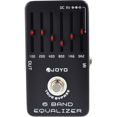  JOYO JF-11 6 Band EQ Pedal Equalizer Guitar Pedal for Electric Guitar Effect Pedal, DC 9V and Battery Supported