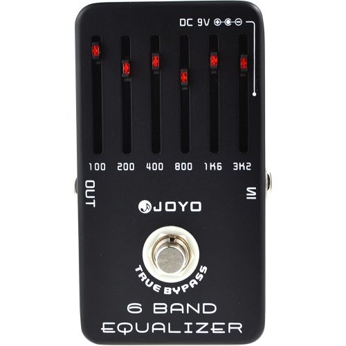  JOYO JF-11 6 Band EQ Pedal Equalizer Guitar Pedal for Electric Guitar Effect Pedal, DC 9V and Battery Supported