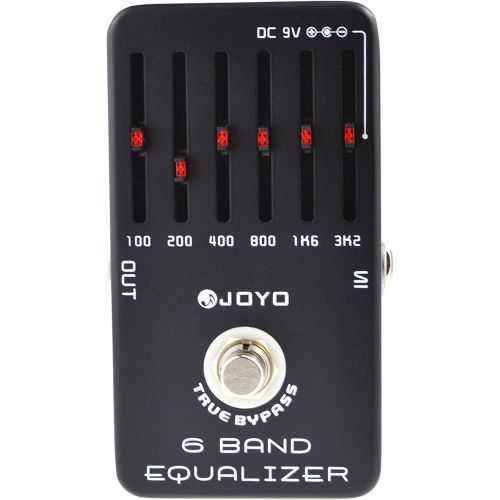  JOYO JF-11 6 Band EQ Pedal Equalizer Guitar Pedal for Electric Guitar Effect Pedal, DC 9V and Battery Supported