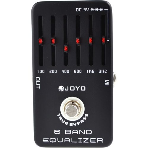  JOYO JF-11 6 Band EQ Pedal Equalizer Guitar Pedal for Electric Guitar Effect Pedal, DC 9V and Battery Supported