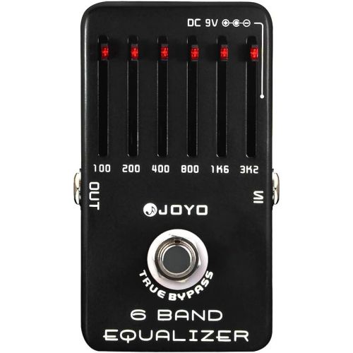  JOYO 6-Band EQ Pedal Electric Guitar Equalizer (100Hz 200Hz 400Hz 800Hz 1.6kHz 3.2kHz ) Provides ±18dB for Each Band (JF-11)
