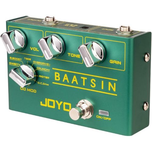  JOYO Pure Analog Overdrive & Distortion Multi Effect Pedal R Series 8 Classic OD/DS Sounds for Electric Guitar (Baatsin R-11)