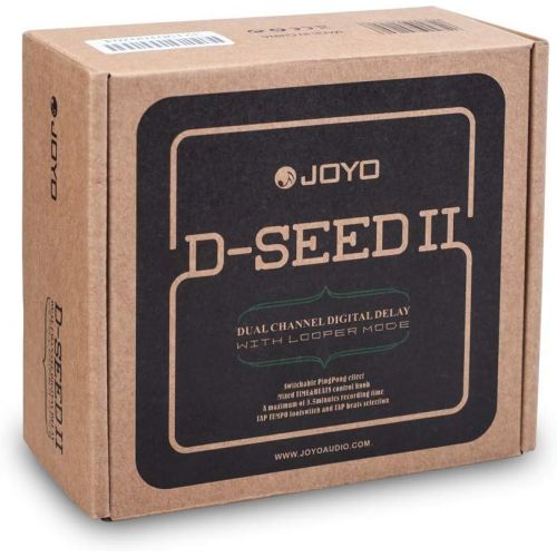  JOYO D-SEED-II Multi Pedal Effect, Stereo Looper Effect & Delay Pedal Effect for Electric Guitar Dual Channel & 8 Digital Delay Modes