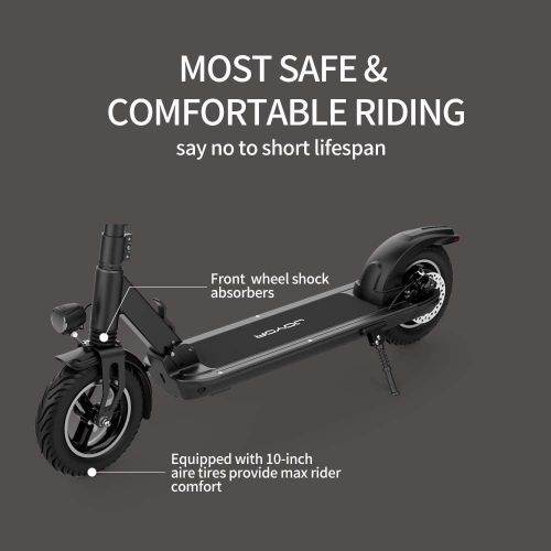  JOYOR X5S Electric Scooter - 500W Motor 10 Aire Tires Up to 40.3 Miles One-Step Fold, Ultra-Lightweight Adult Electric Foldable Scooter for Commute and Travel(Black)