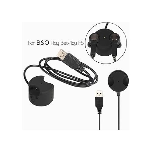  For B&O headphones, replace the charging station of the charger for Bang & Olufsen BeoPlay H5 wireless earbud headphones, black